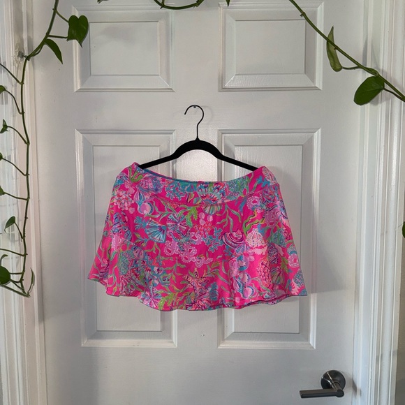 Lilly Pulitzer Pink and Blue Floral Mini Skirt - Picture 1 of 4